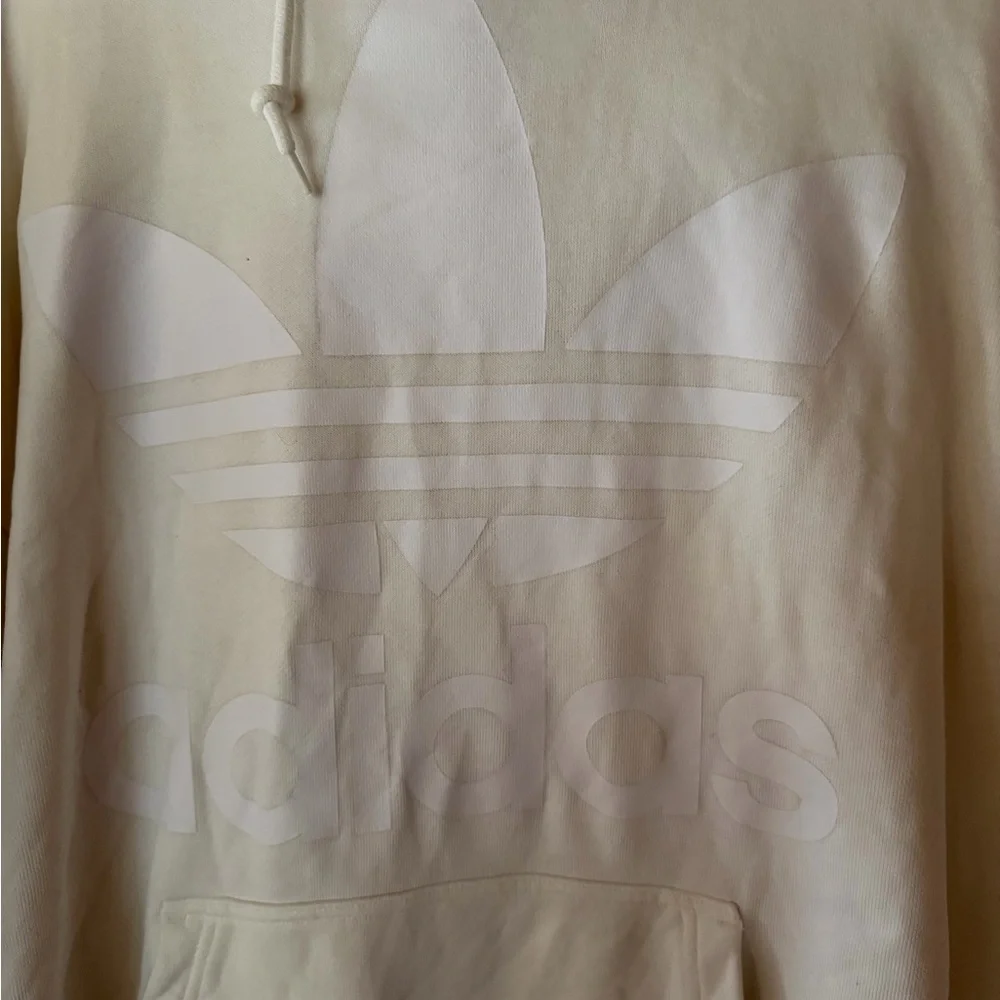 Adidas Originals Trefoil Off White 100%‎ Cotton Hoodie